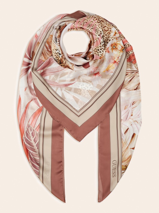 Atspėkite Gėlių Raštą Foulard Pink