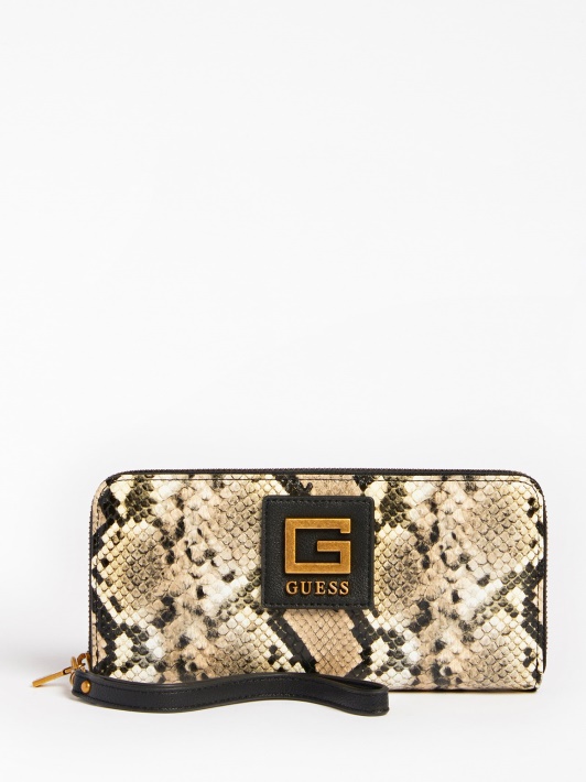 Alva Python-print Maxi Piniginė Guess Multi Beige