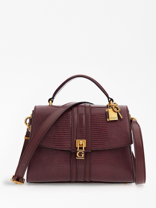 Raudona Ginevra Python-print Mini Rankinė Spėlioti