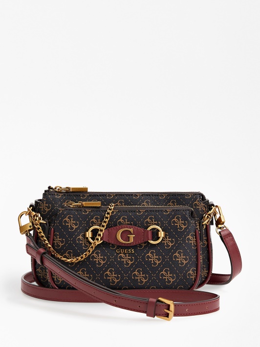 Izzy 4g Logotipas Mini Crossbody Bag Guess Juodas