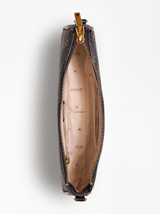 Izzy 4g Logotipas Mini Crossbody Bag Guess Juodas