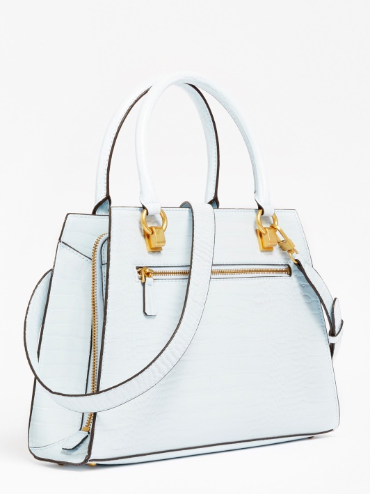 šviesiai Mėlyna Guess Stephi Croc Print Rankinė