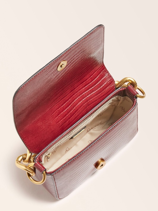 Tullia Croc Print Mini Rankinė Guess Raudona