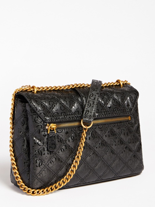 Juodas Gaia 4g Logotipas Crossbody Bag Spėlioti