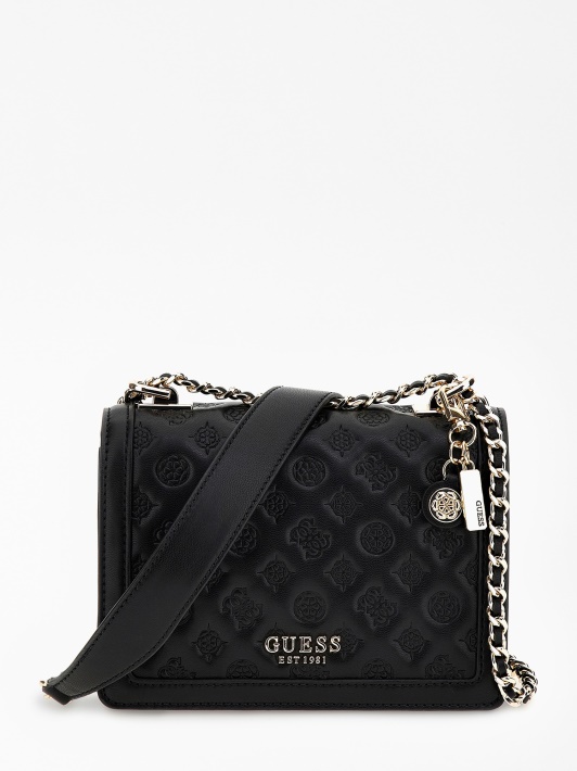 Abey įspaustas Logotipas Mini Crossbody Guess Juodas