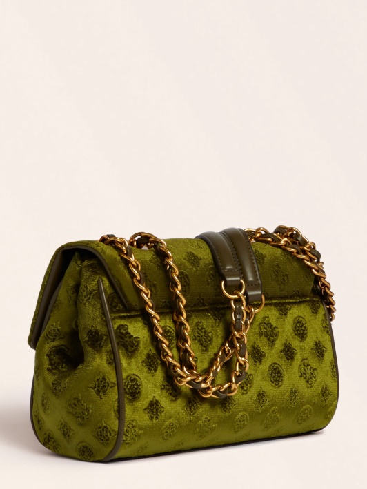Spėk Kimi Velvet Crossbody Bag Green