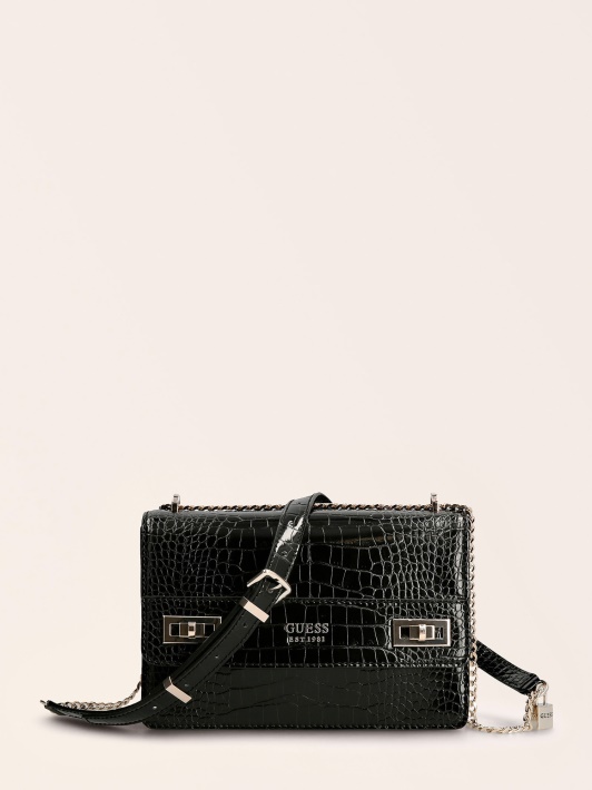 Katey Croc Print Mini Crossbody Krepšys Juodas Spėjimas