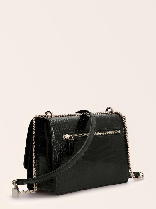 Katey Croc Print Mini Crossbody Krepšys Juodas Spėjimas