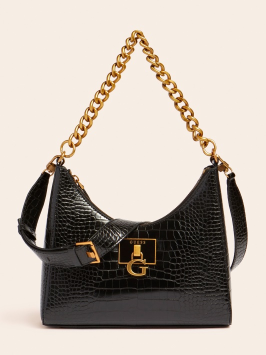 Atspėk Juoda Stephi Croc Print Valkata