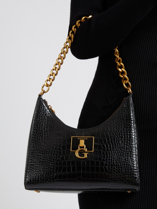 Atspėk Juoda Stephi Croc Print Valkata