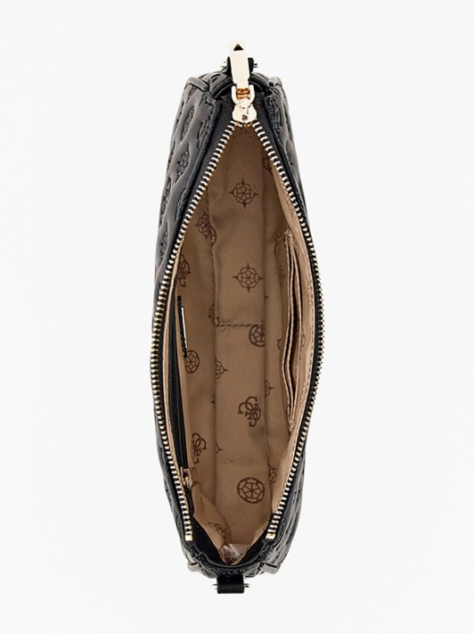 Atspėkite La Femme Su įspaudu Logotipu Mini Crossbody Juoda