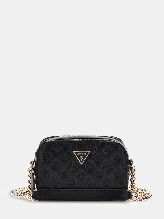 Juodas Noelle įspaustas Logotipas Mini Crossbody Spėjimas