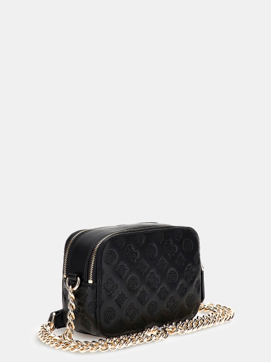 Juodas Noelle įspaustas Logotipas Mini Crossbody Spėjimas