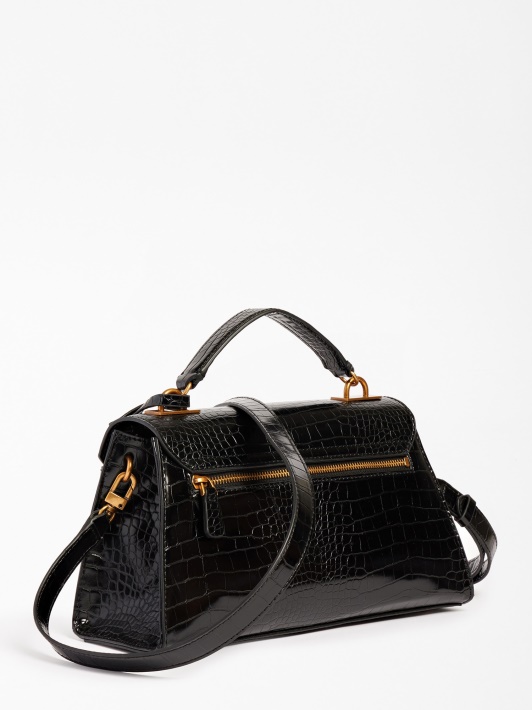 Enisa Croc Print Rankinė Juoda Spėjimas