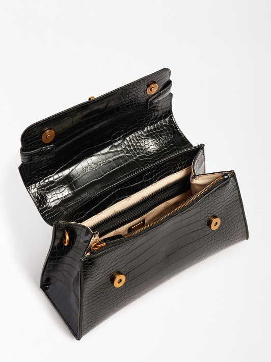Enisa Croc Print Rankinė Juoda Spėjimas