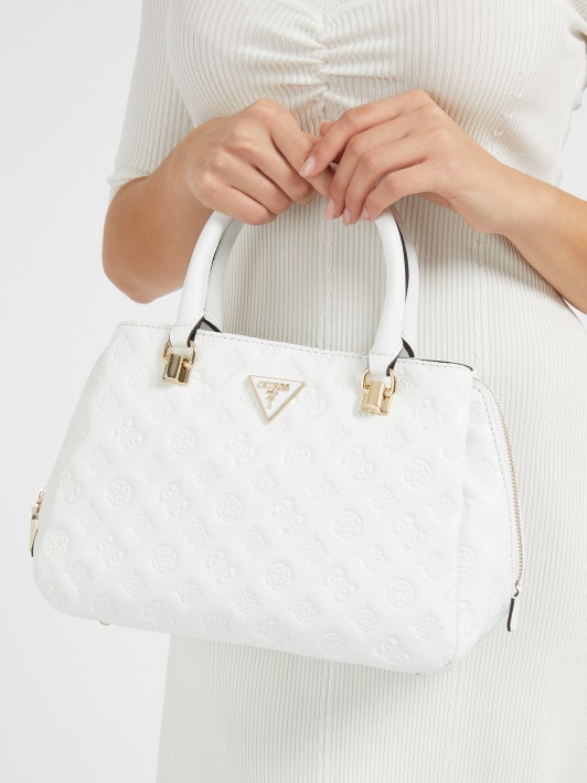 Balta Guess La Femme Rankinė Su įspaustu Logotipu