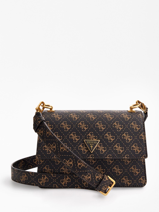 Atspėti Alexie 4g Logotipas Mini Crossbody Bag Ruda