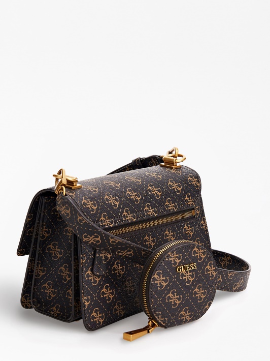 Atspėti Alexie 4g Logotipas Mini Crossbody Bag Ruda