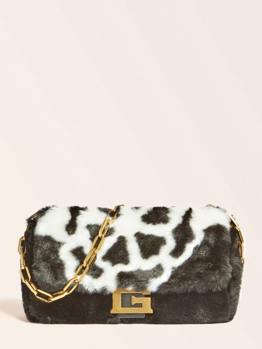 Helma Dirbtinio Kailio Crossbody Guess Juoda