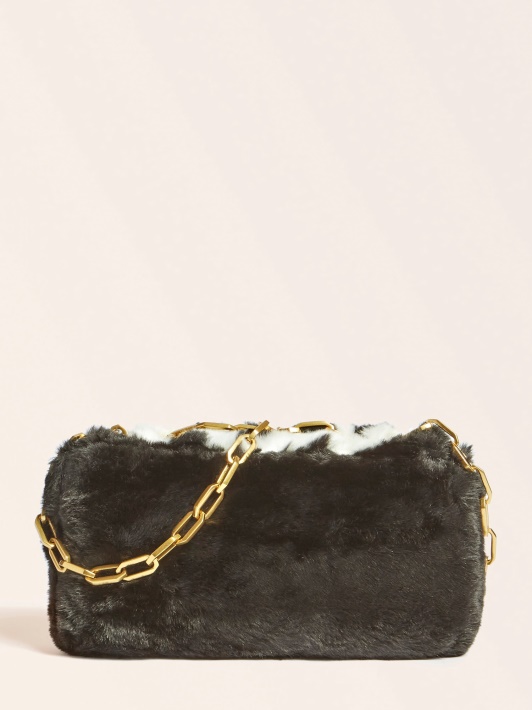 Helma Dirbtinio Kailio Crossbody Guess Juoda