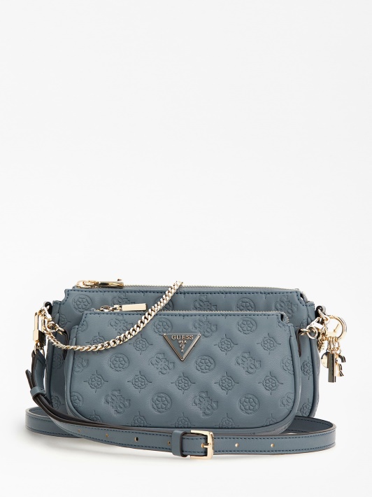 Atspėkite La Femme Su įspaudu Logotipu Mini Crossbody šviesiai Mėlyna
