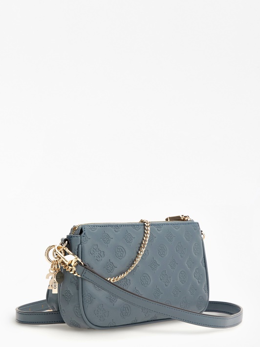 Atspėkite La Femme Su įspaudu Logotipu Mini Crossbody šviesiai Mėlyna
