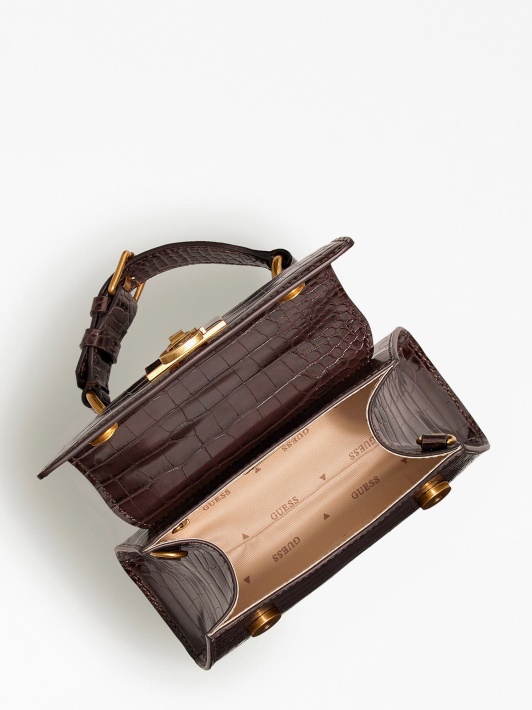 Ruda Guess Stephi Croc Print Mini Rankinė