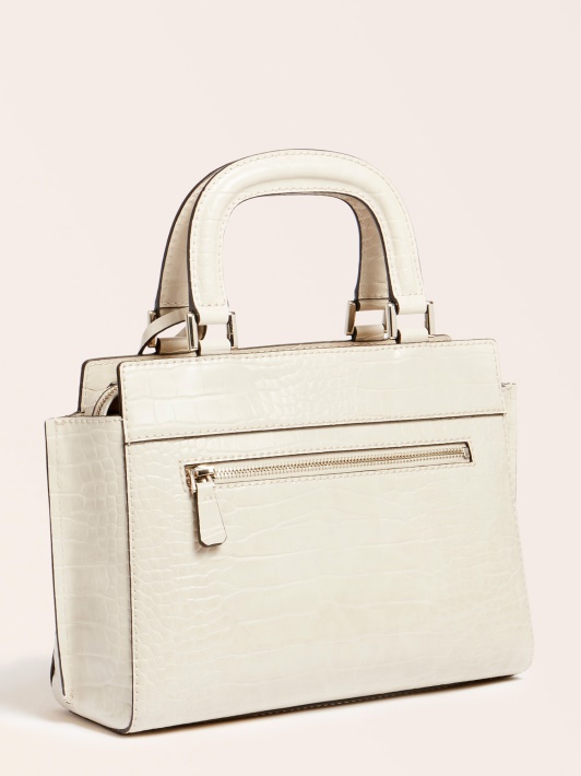 Katey Croc Print Rankinė Guess Balta