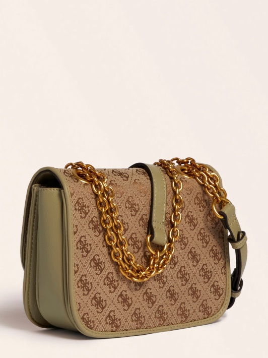 Guess Aileen 4g Logotipas Crossbody Bag Green