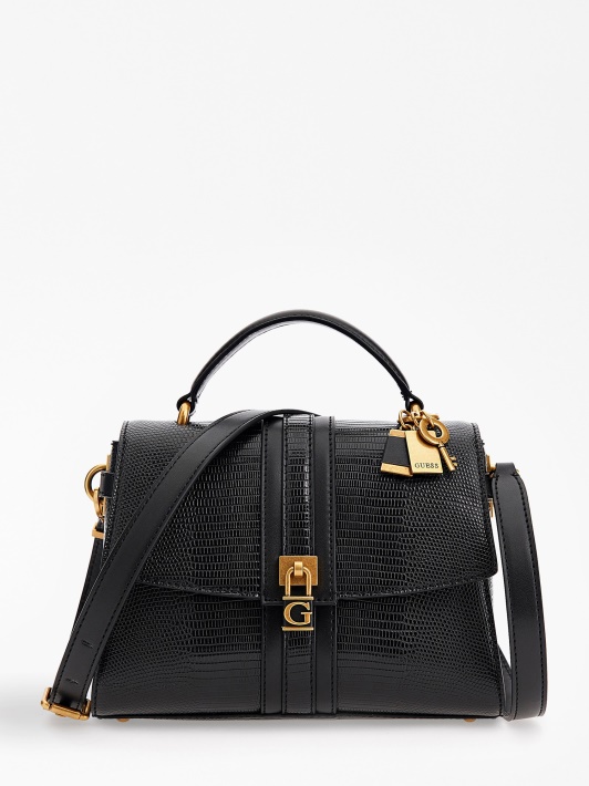 Ginevra Python-print Mini Rankinė Guess Juoda