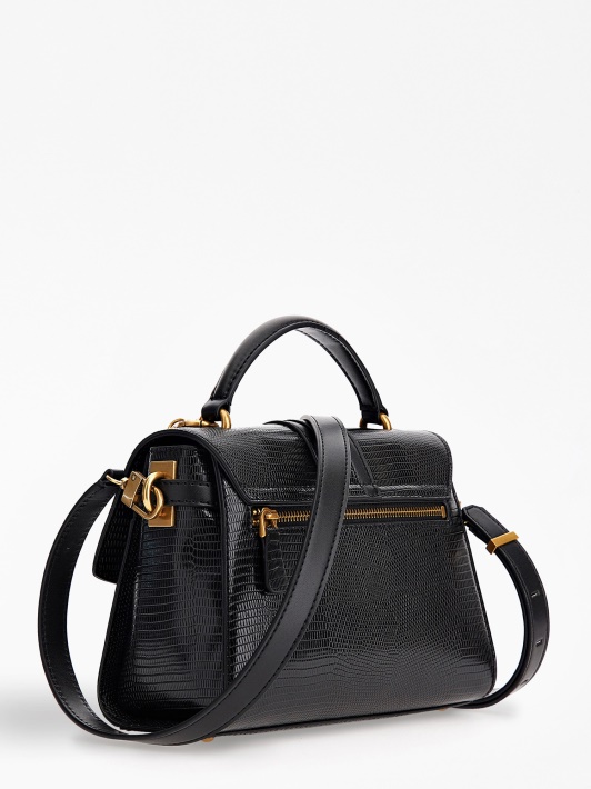 Ginevra Python-print Mini Rankinė Guess Juoda