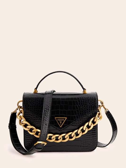 Atspėti Retour Croc Print Mini Rankinė Juoda