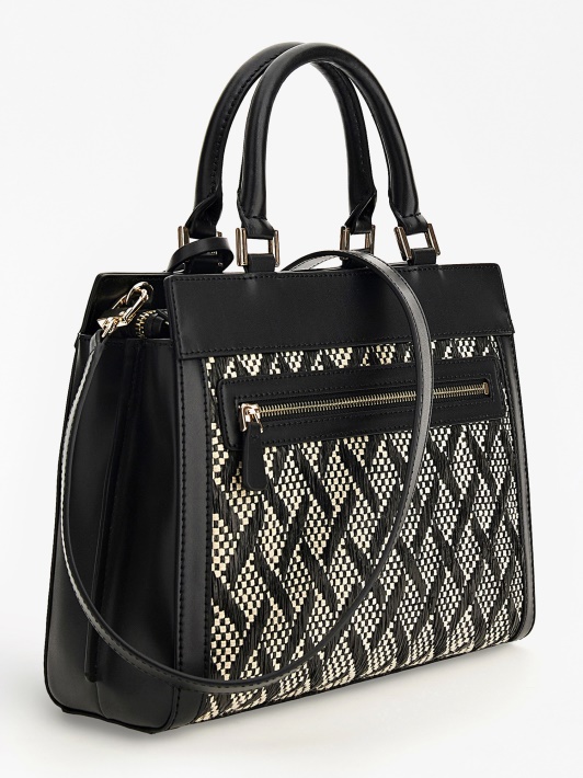 Juoda Guess Katey Raffia Rankinė