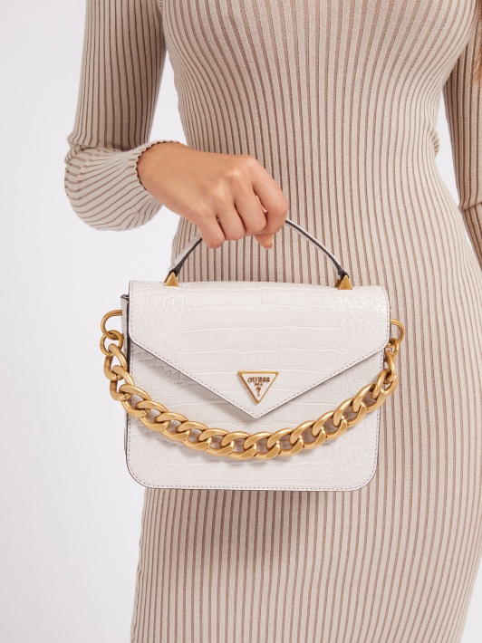 Atspėti Retour Croc Print Mini Rankinė Balta