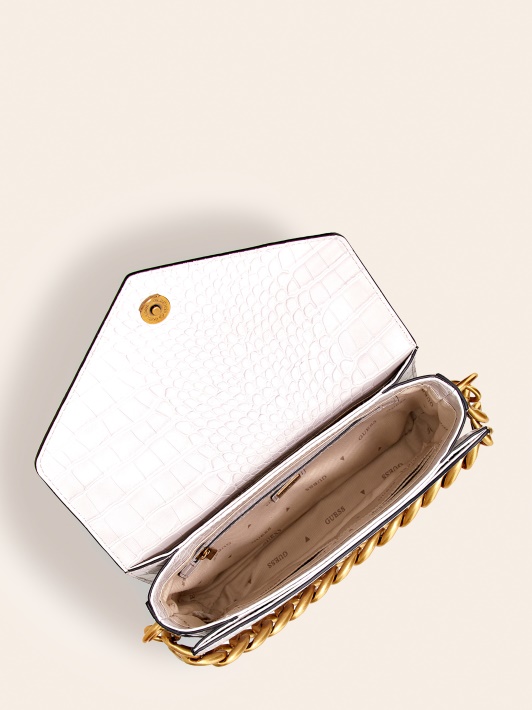 Atspėti Retour Croc Print Mini Rankinė Balta
