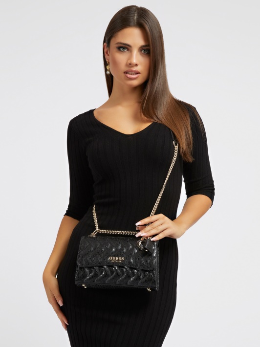 Sasky 4g Logotipas Mini Crossbody Juodas Spėjimas
