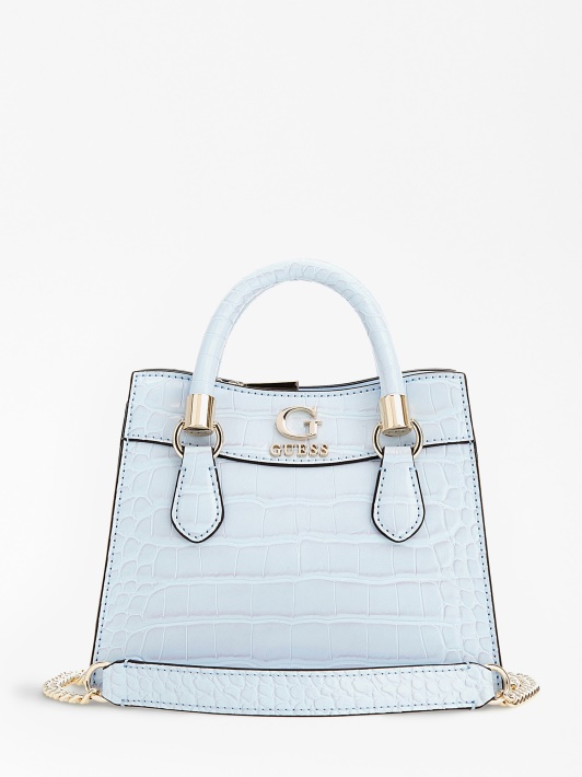 šviesiai Mėlyna Nell Croc-print Mini Rankinė Spėjimas