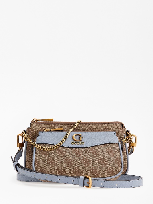 Guess Nell 4g Logotipas Mini Crossbody šviesiai Mėlynas