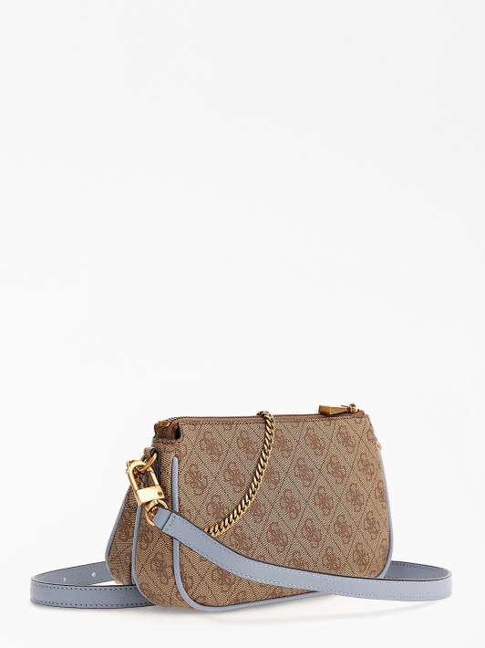 Guess Nell 4g Logotipas Mini Crossbody šviesiai Mėlynas