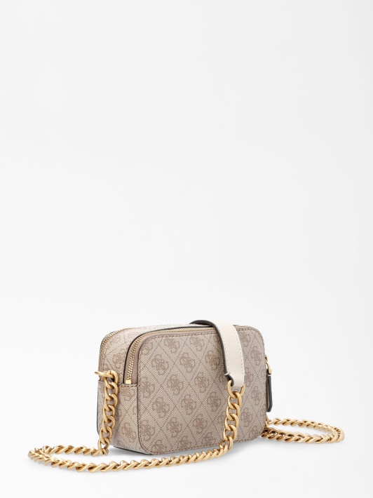 Rudas Guess Noelle 4g ​​logotipas Mini Crossbody Krepšys Nauja Tendencija