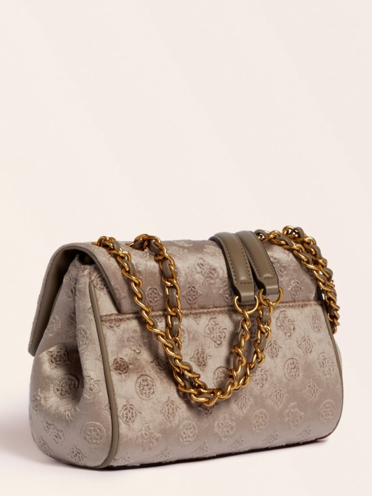 Pilka Kimi Aksominė Crossbody Bag Spėlioti