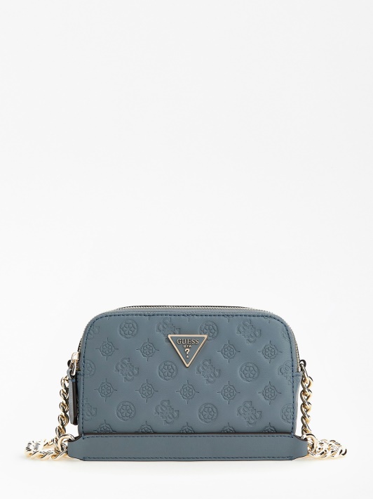 Atspėkite šviesiai Mėlyną Noelle Su įspaudu Logotipu Mini Crossbody
