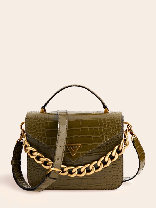 Retour Croc Print Mini Rankinė žalia Spėlionė