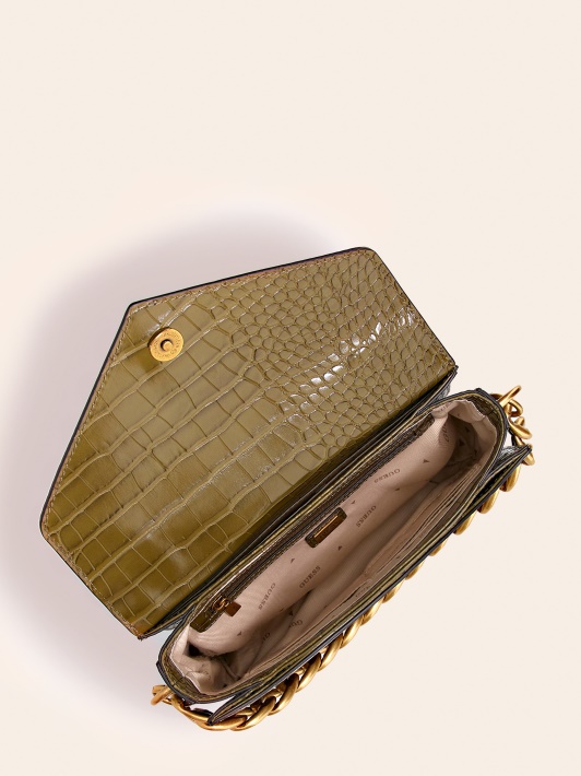 Retour Croc Print Mini Rankinė žalia Spėlionė