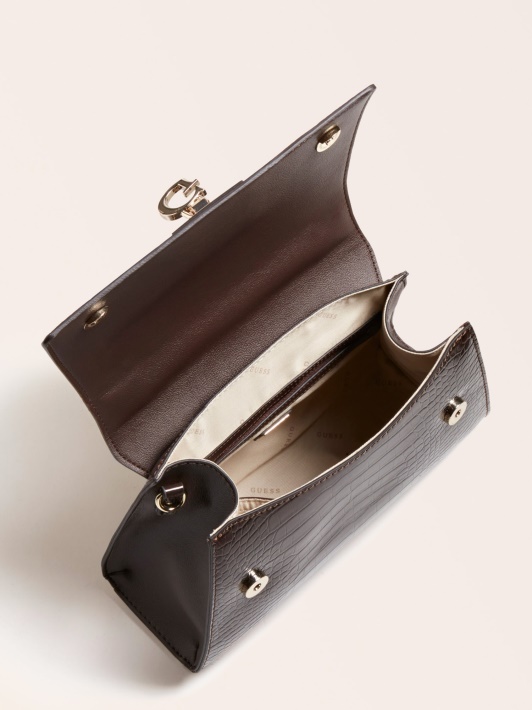Ruda Guess Stephi Croc Spausdinimo Rankinė