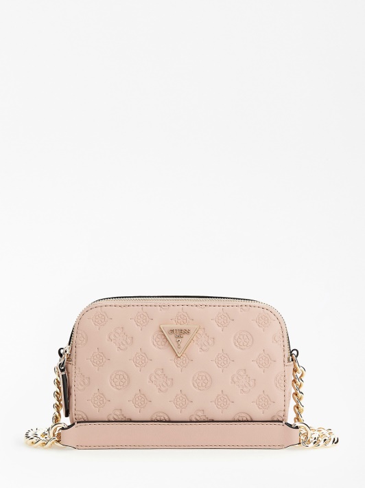 Atspėk Rožinės Spalvos Noelle Su įspaudu Logotipu Mini Crossbody