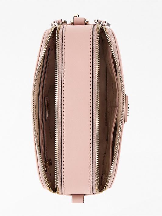 Atspėk Rožinės Spalvos Noelle Su įspaudu Logotipu Mini Crossbody