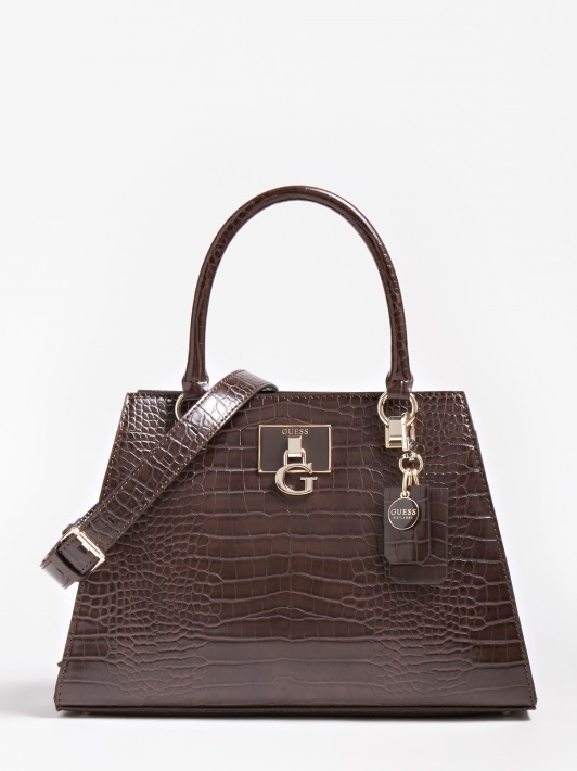 Stephi Croc Print Rankinė Guess Ruda