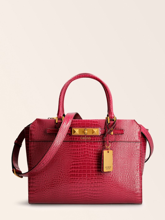 Raffie Croc Print Rankinė Violetinė Spėjimas