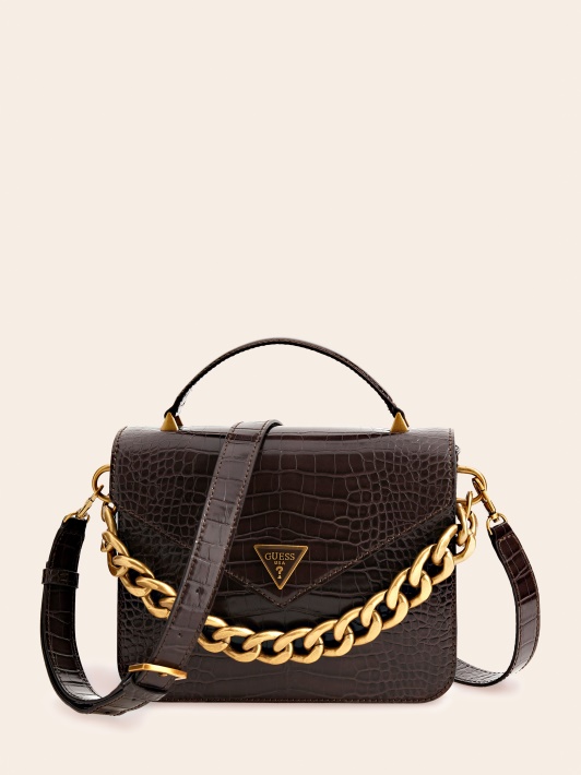 Retour Croc Print Mini Rankinė Guess Ruda